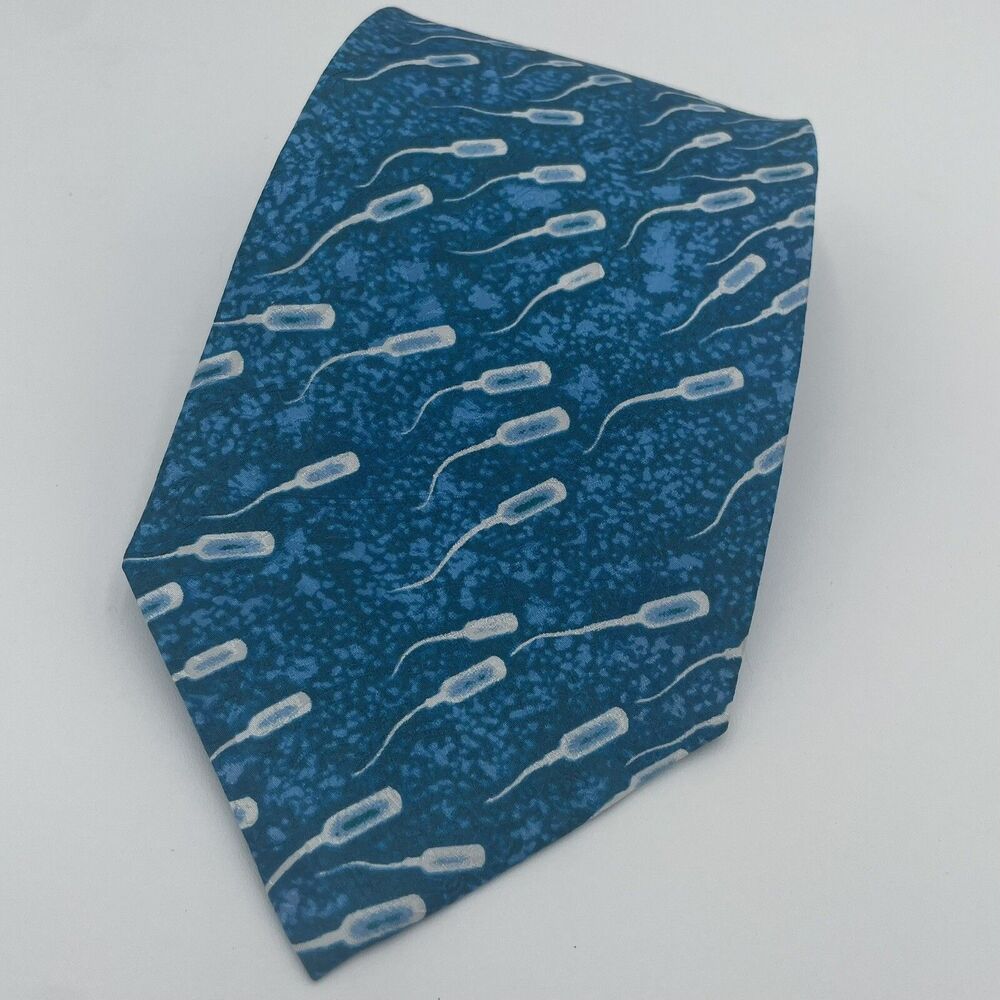Sperm Necktie Gag Gift Absolut Vodka Tie Dad Shaped Fatherhood New Parent Joke